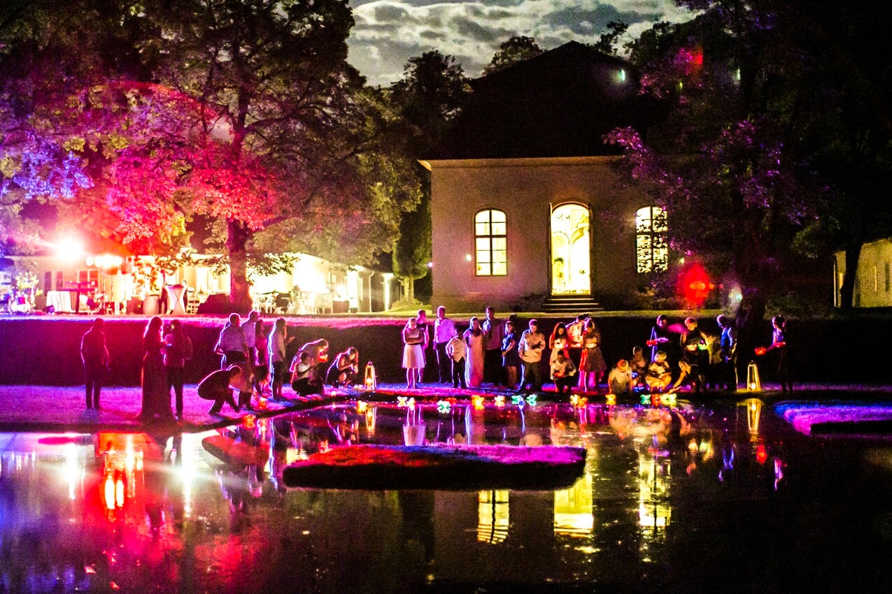 Bon Repos castle czech republic party at night