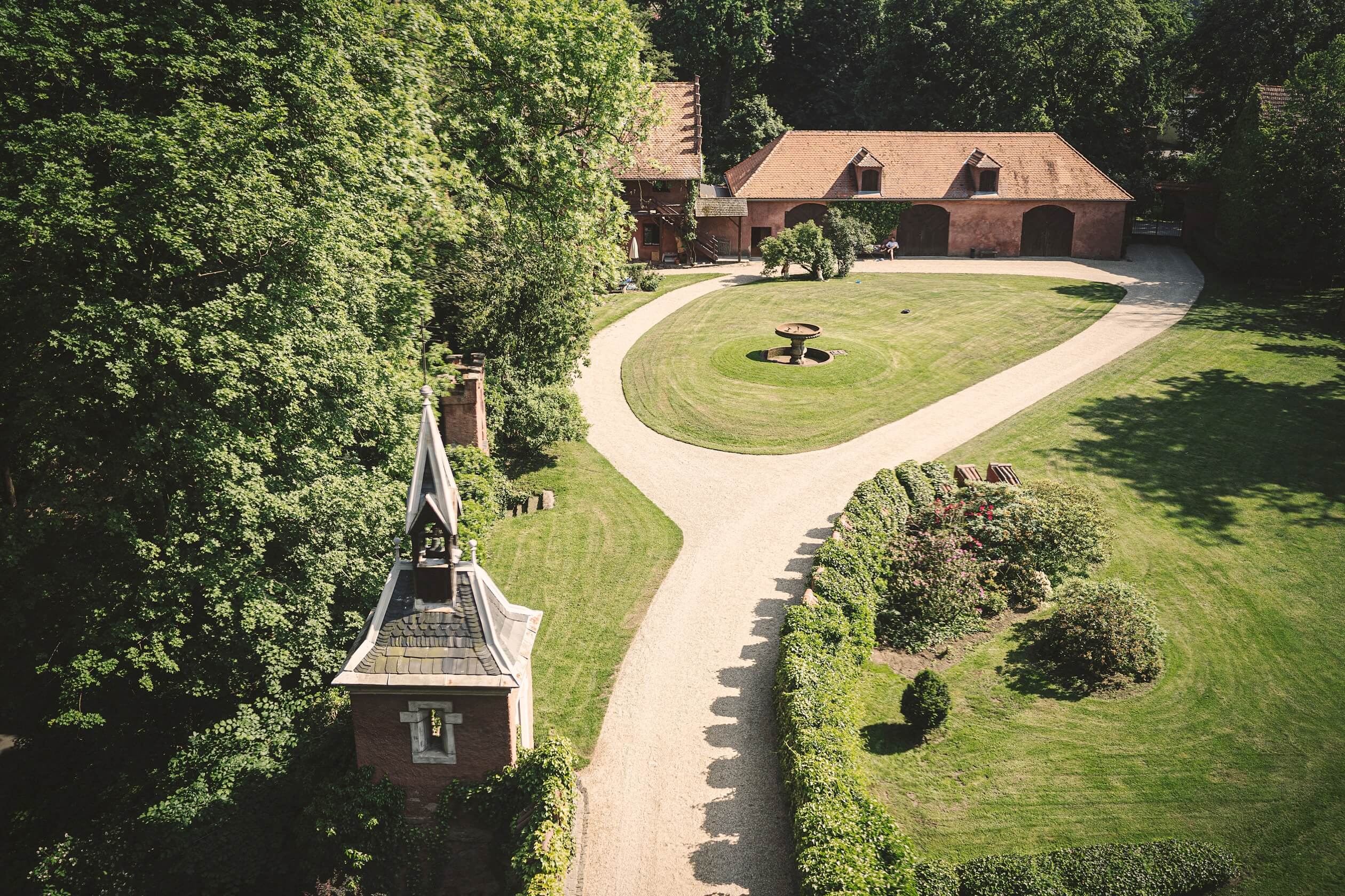 Cerveny Hradek View from Castle into garden