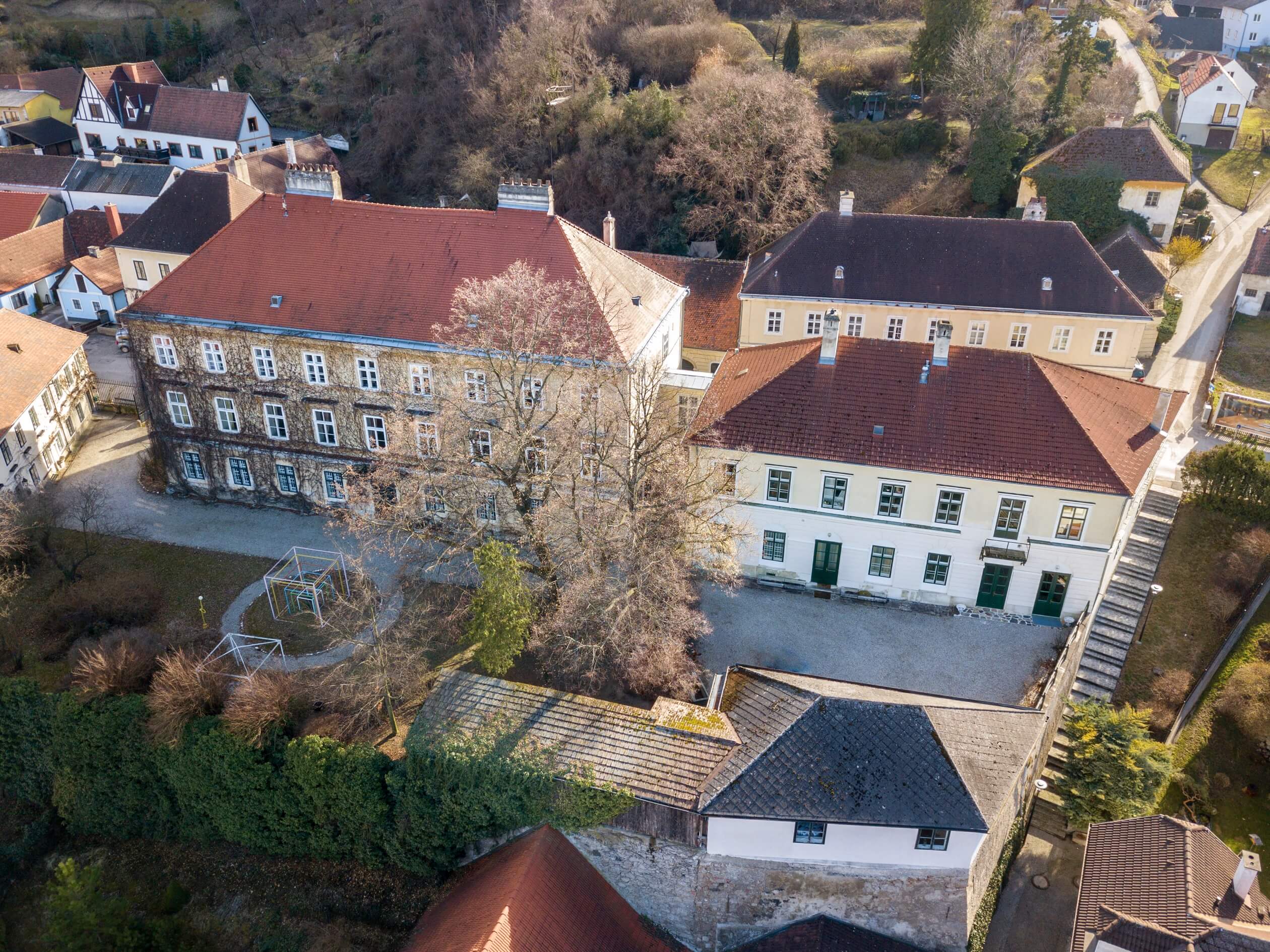 Hochzeitsschloss Hollenburg Luftbild Foto Joseph Gasteiger