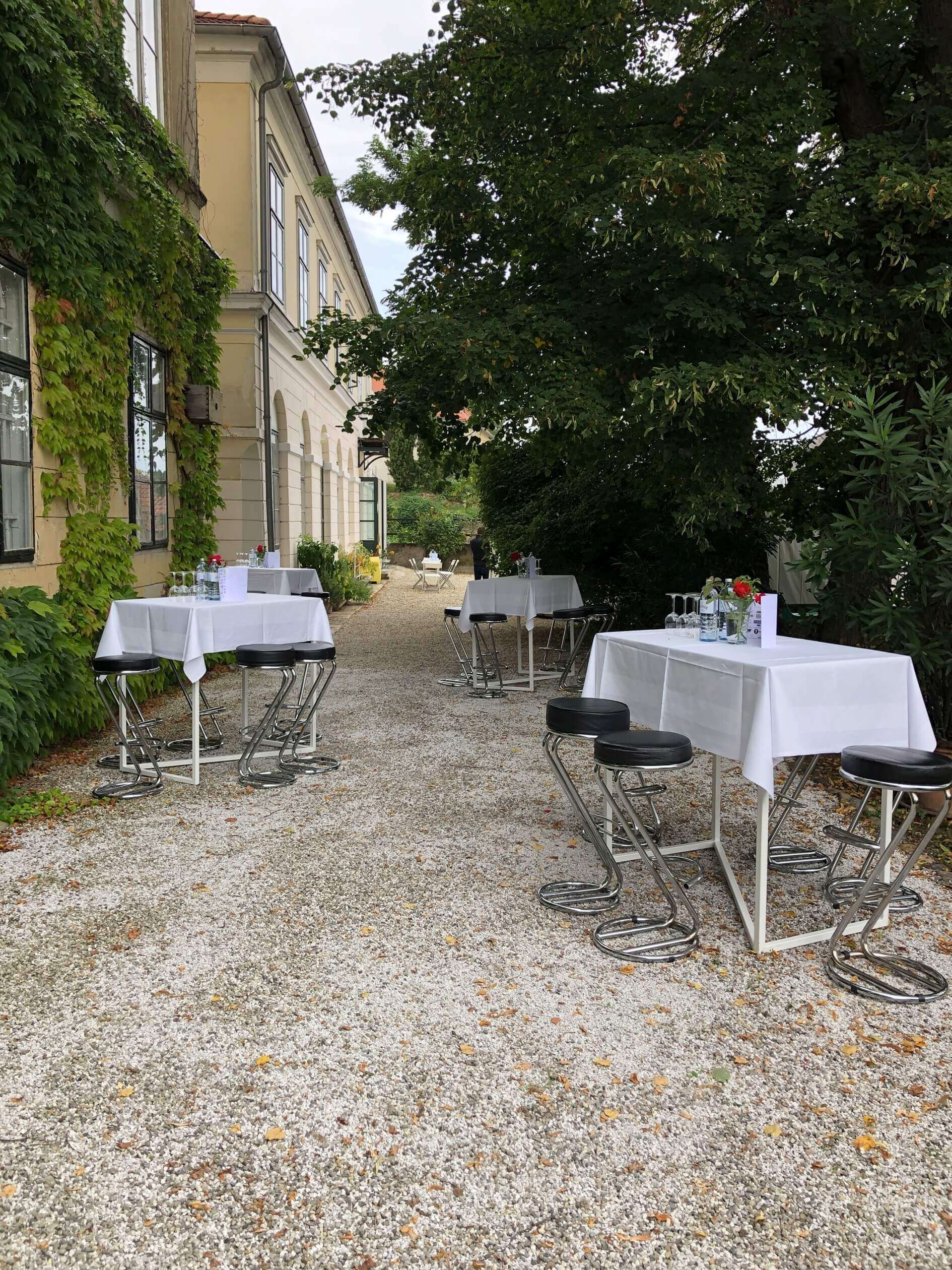 Hochzeitsschloss-Hollenburg-Schlosshof-Empfang-Foto-Abothek