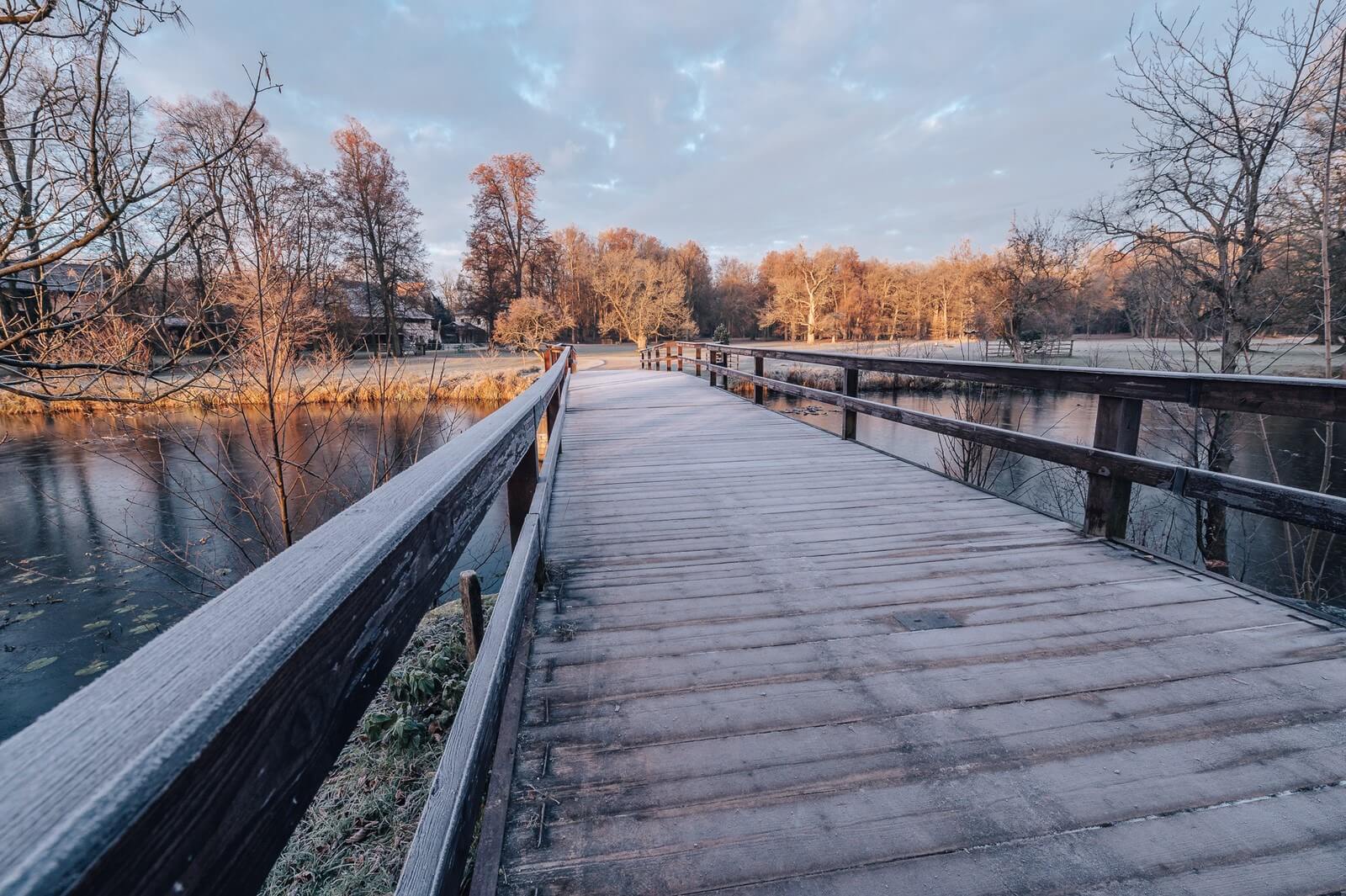 castle blatna czech republic bridge ice