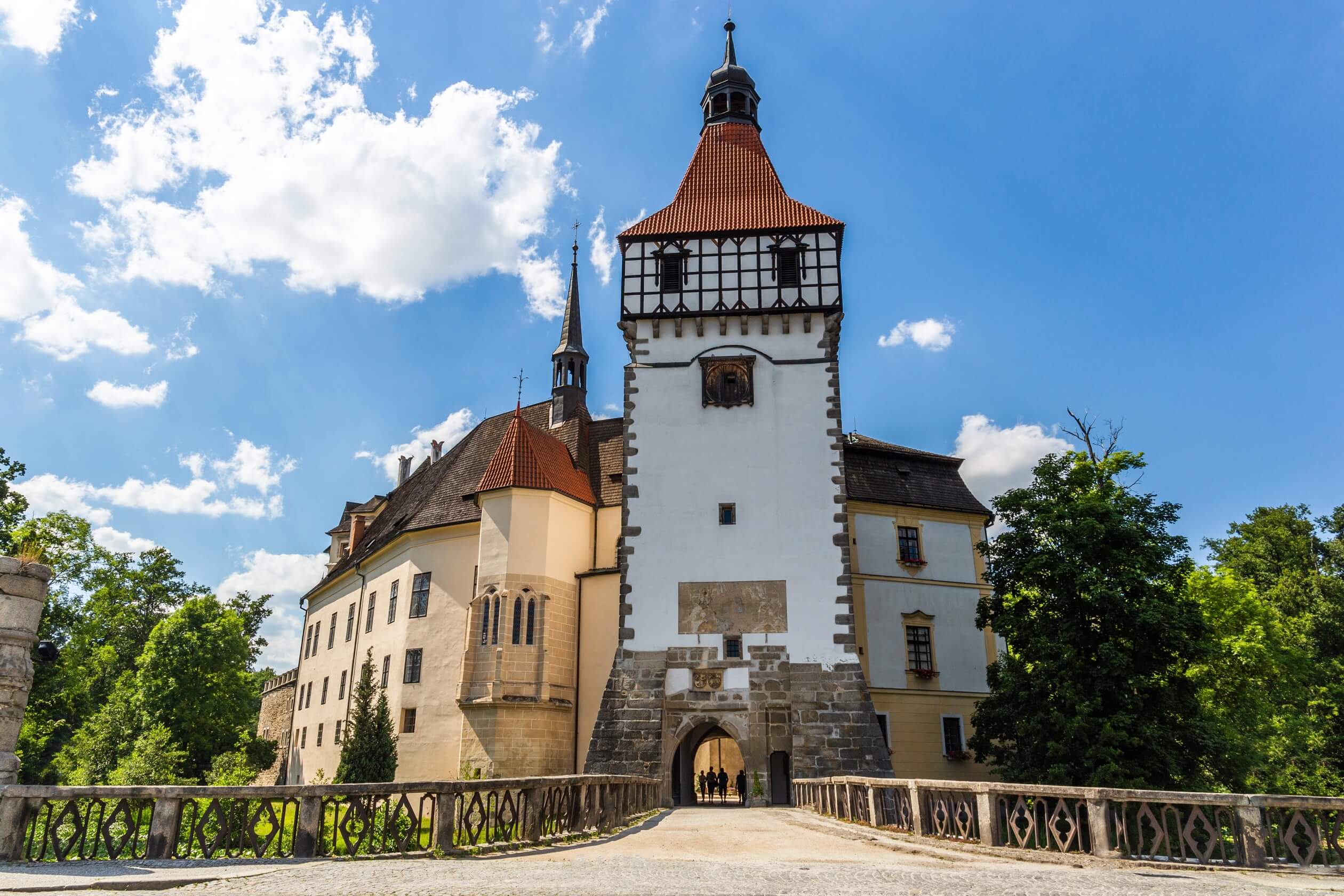 castle blatna czech republic entrance gate sunny
