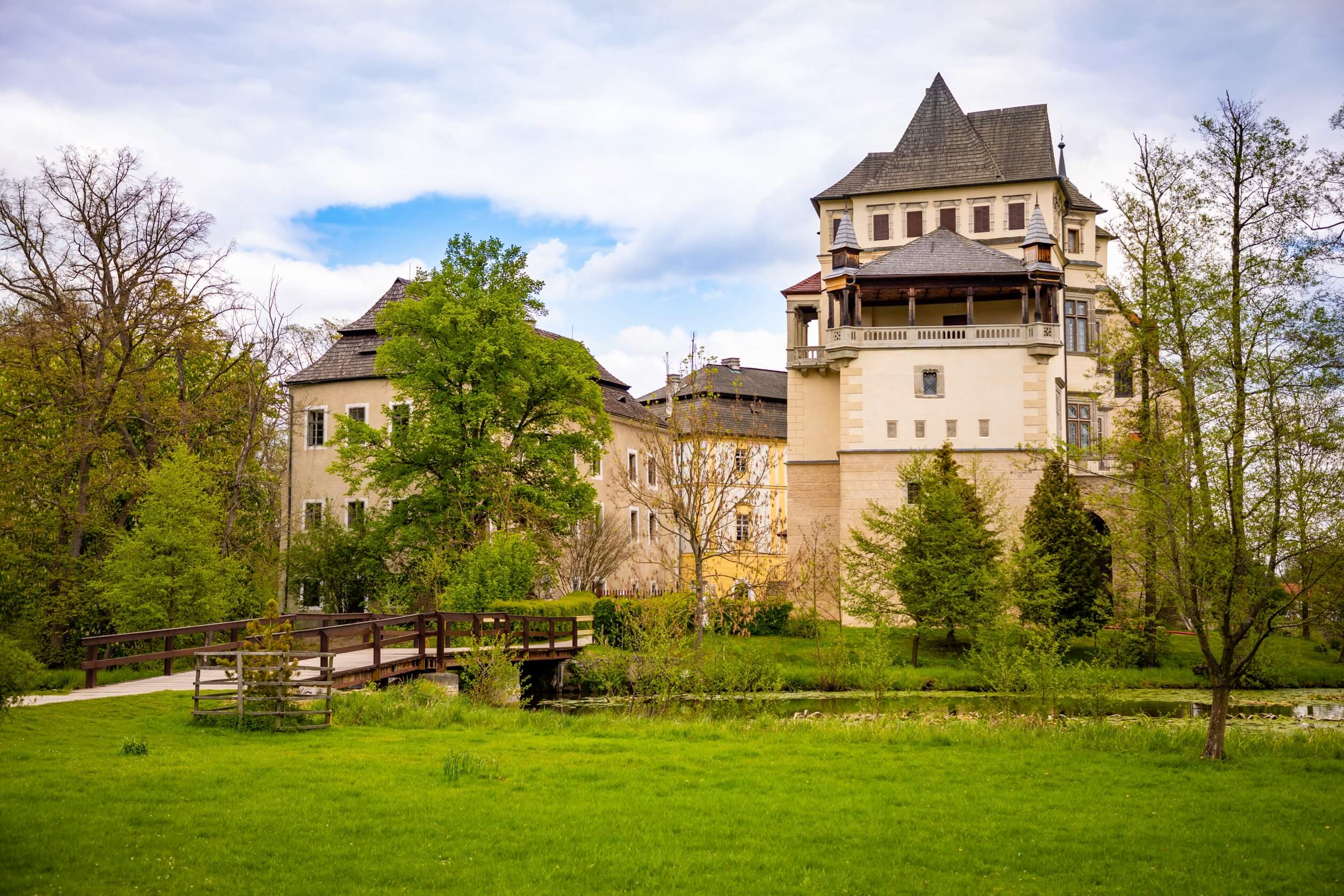 castle blatna czech republic image from back