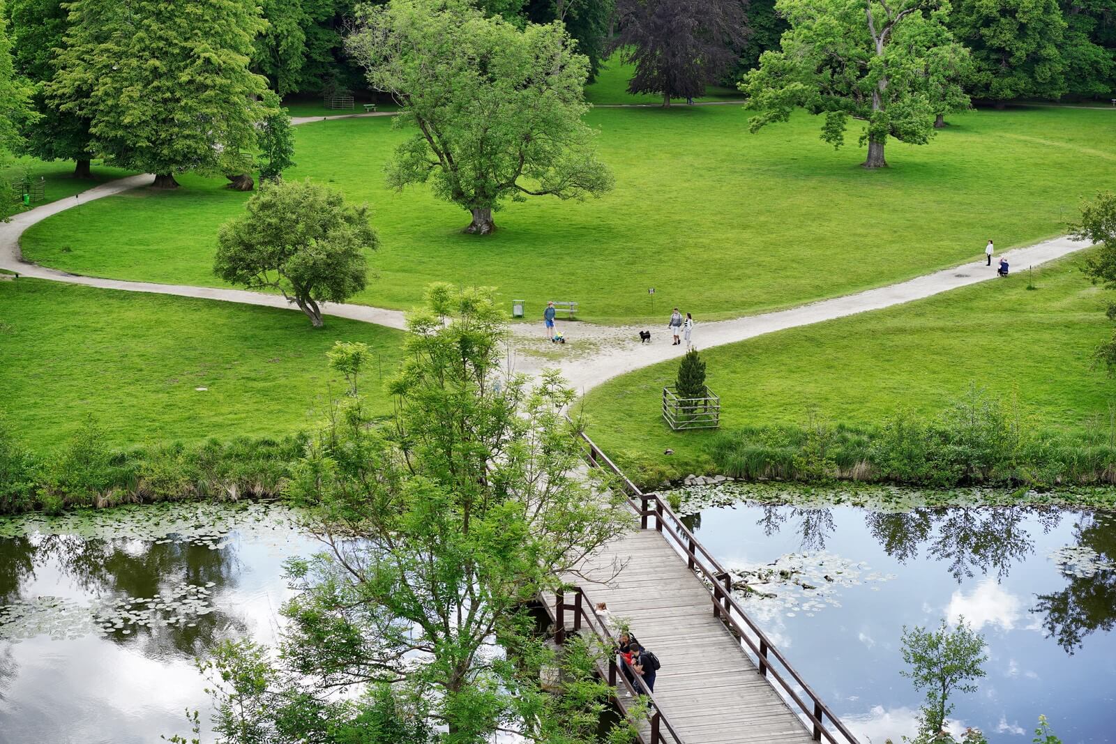 castle blatna czech republic park bridge