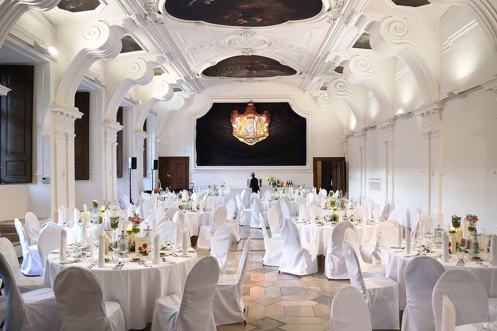 castle emmeram regensburg germany dinnerparty wedding