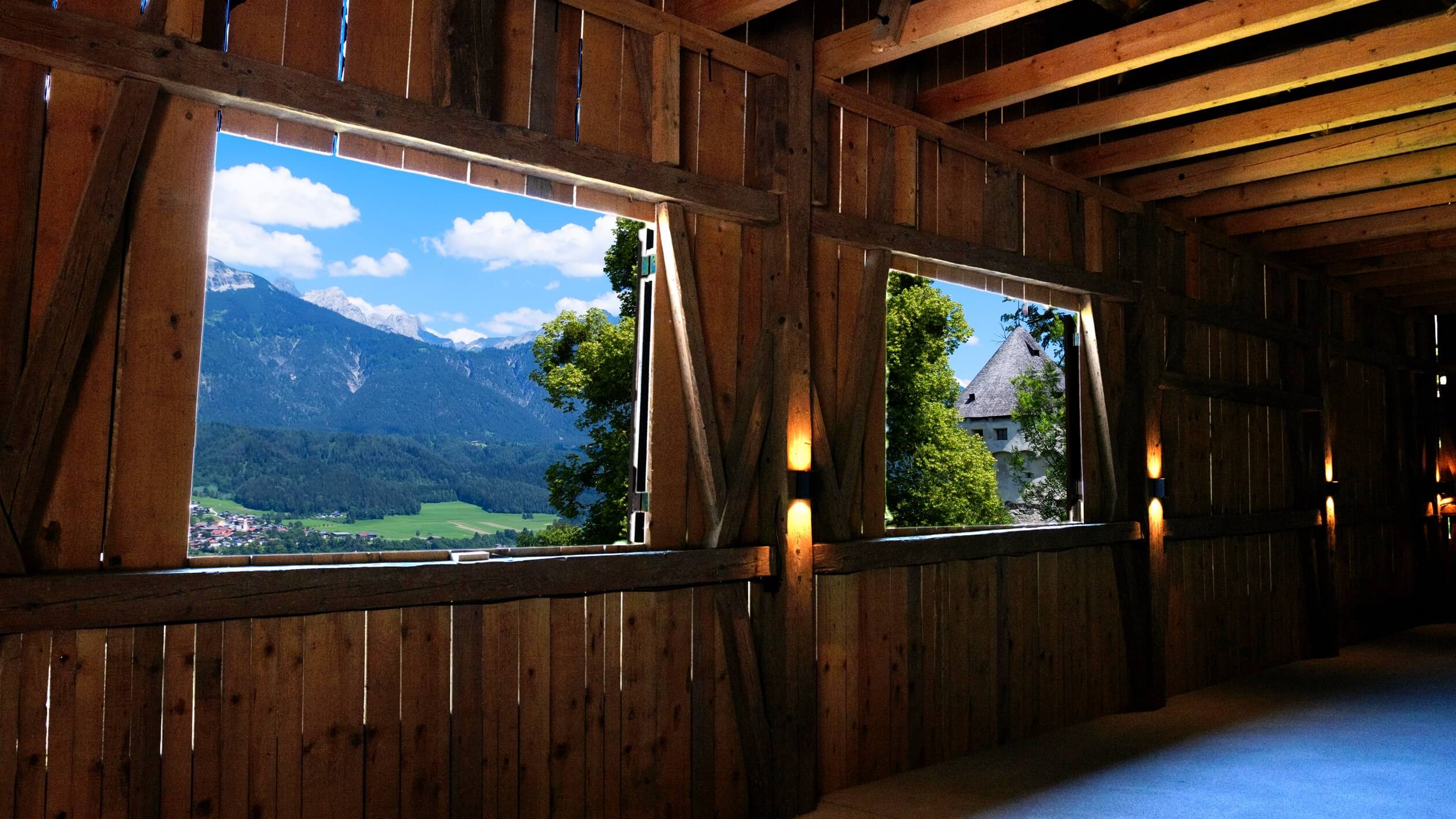 castle friedberg view of the mountains