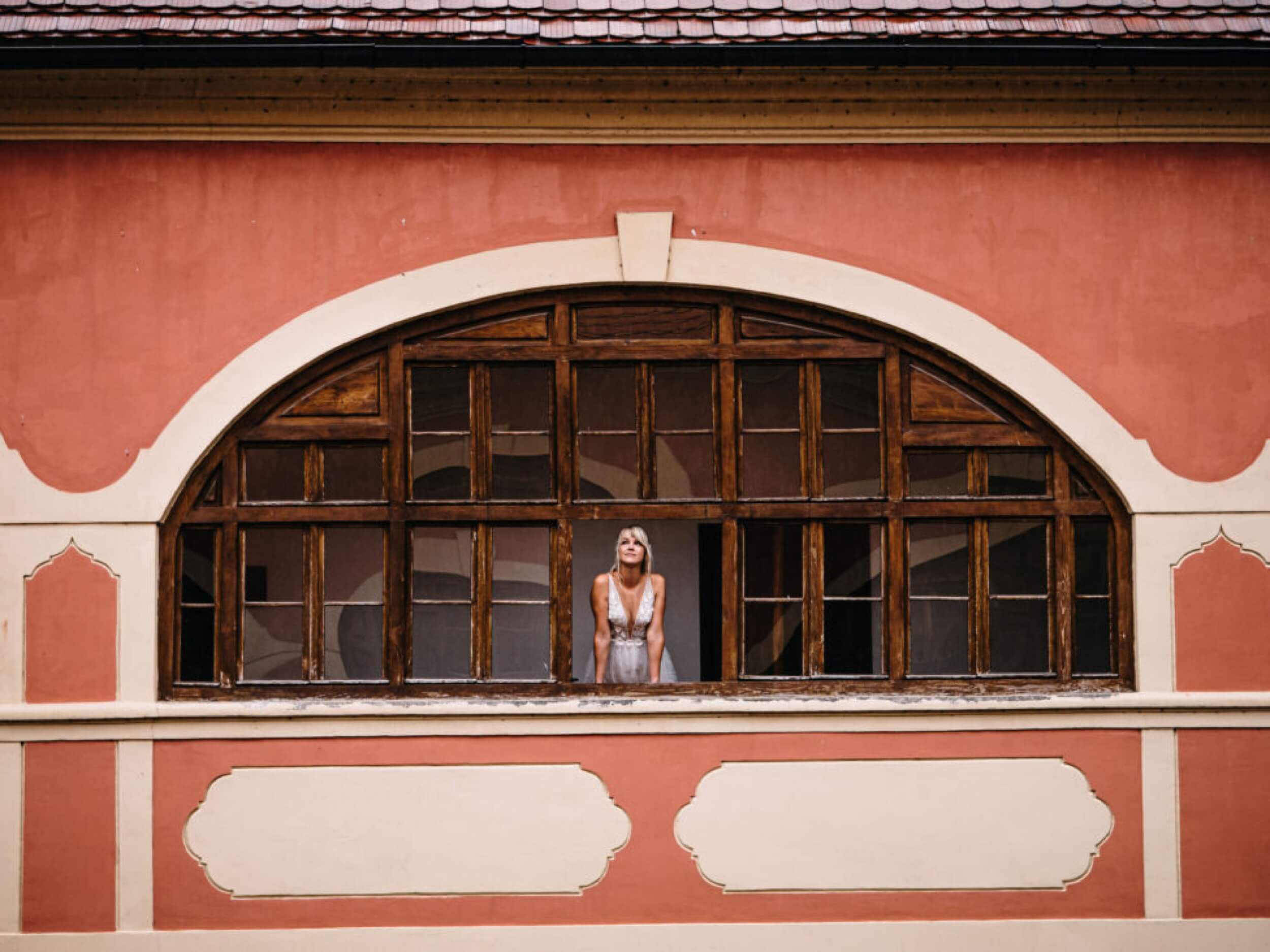 castle lesany wedding view