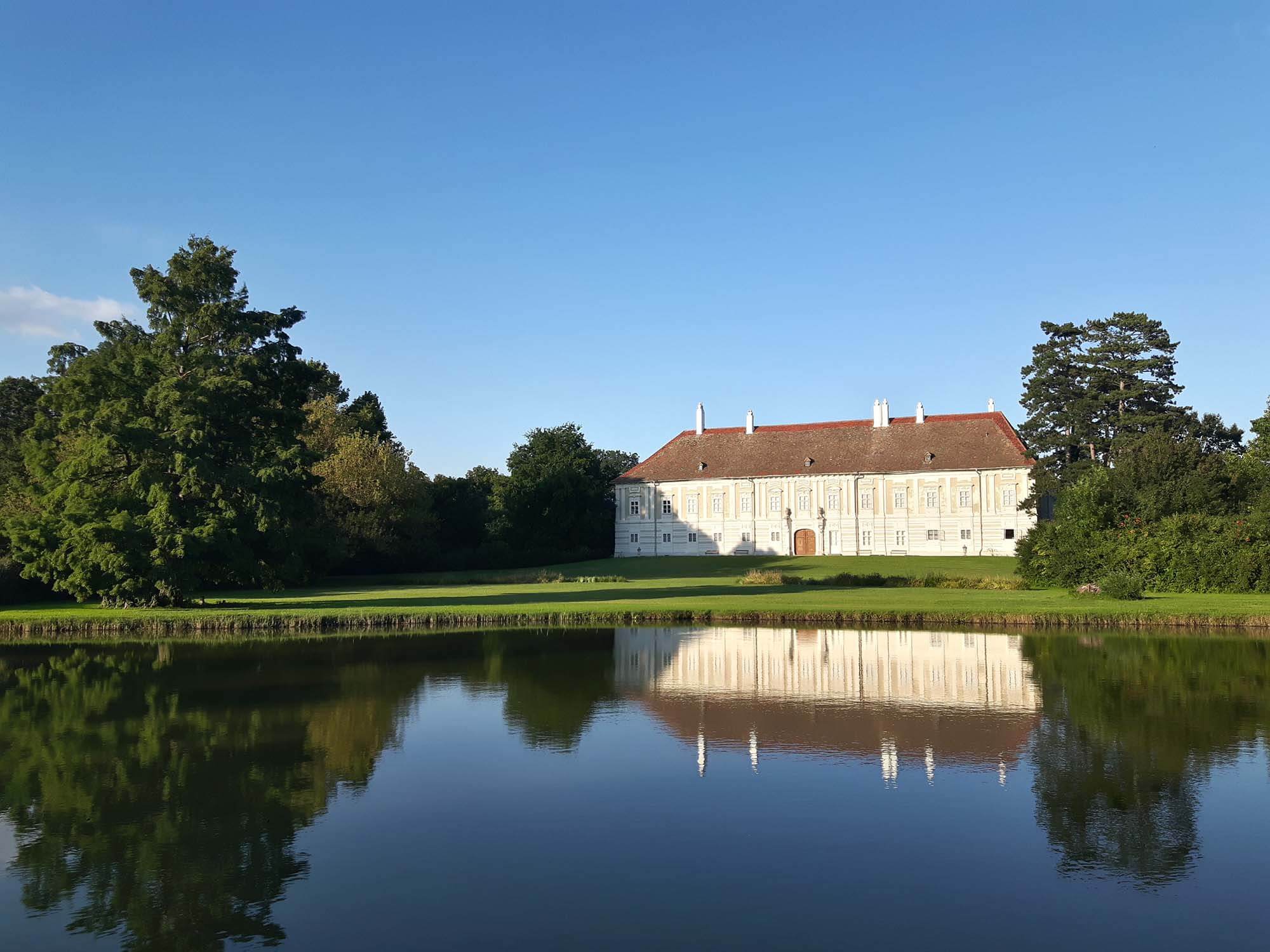 castle rohrau lower austria pond