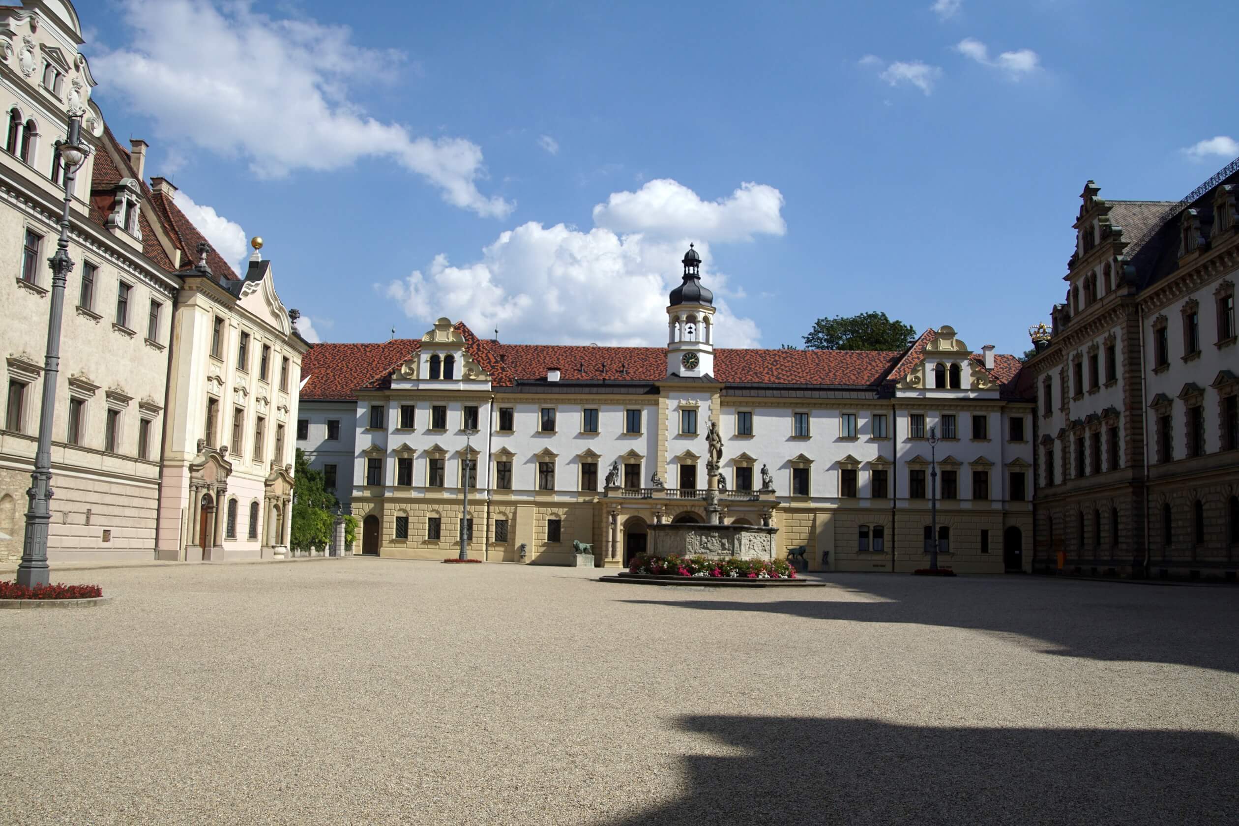 castle st emmeram regensburg germanyfull courtyard