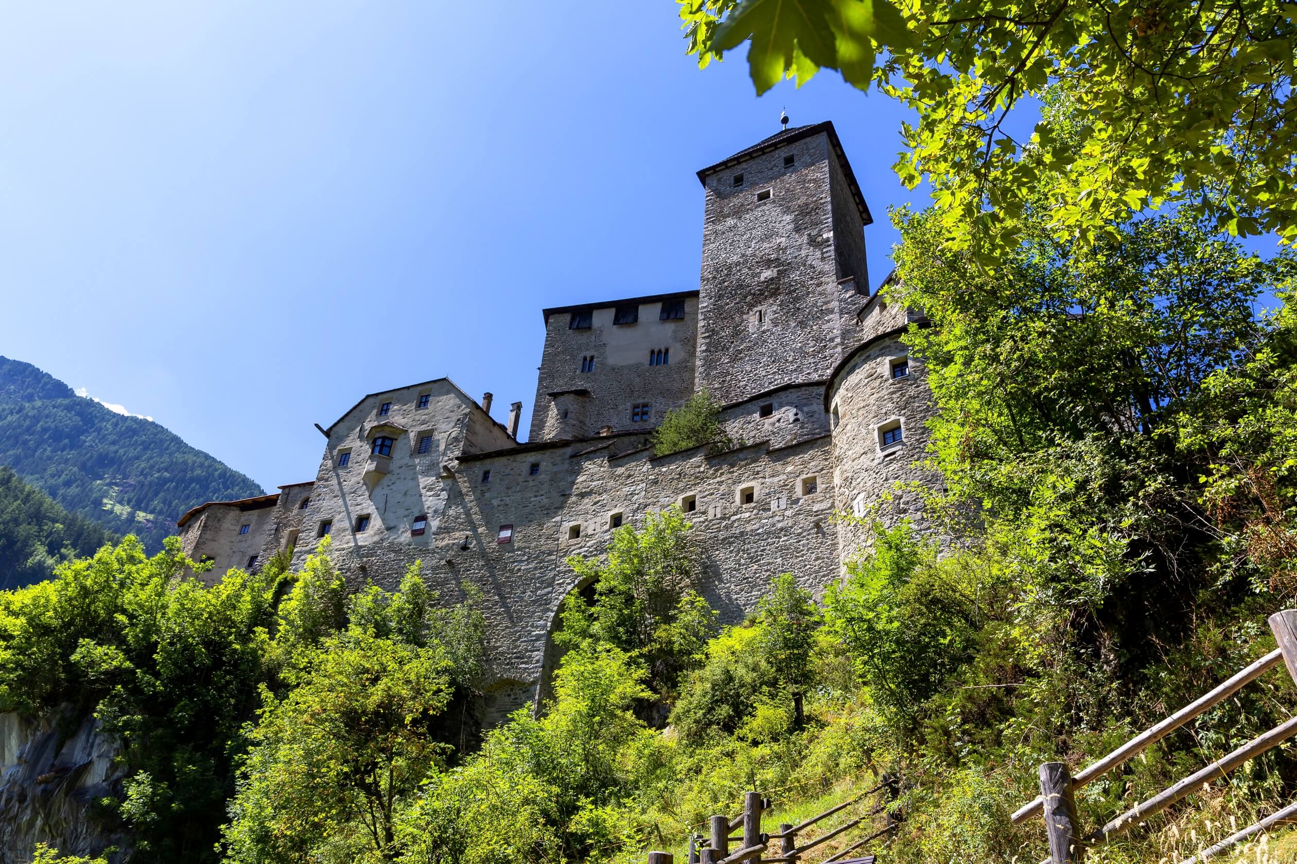 castle taufers sunny day italy