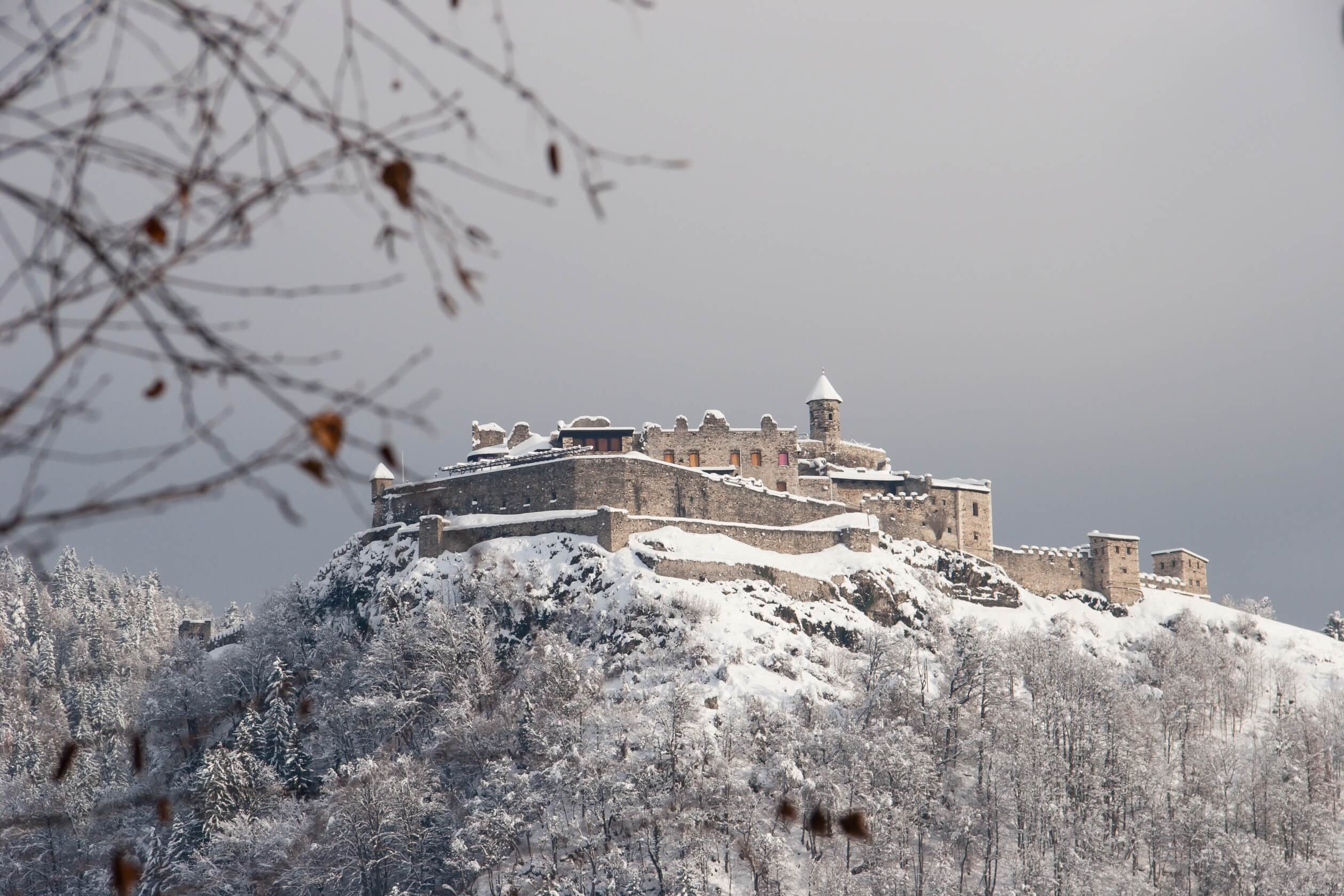 fortress landskorn villach austria winter