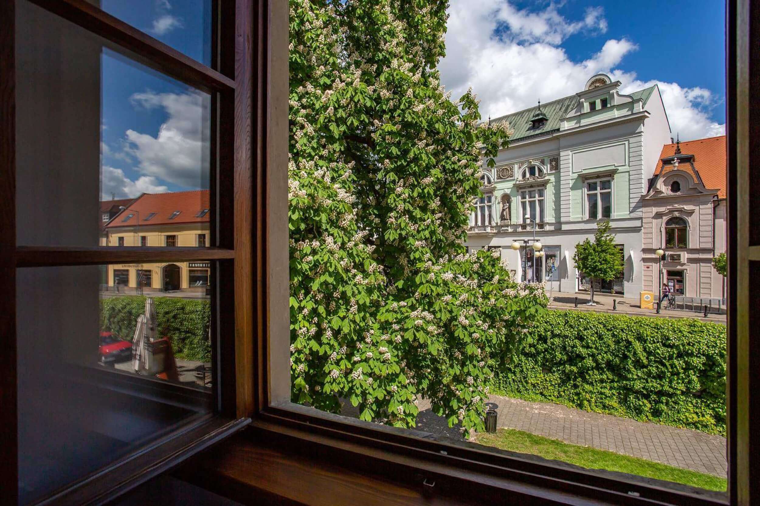 podebrady castle la place window view