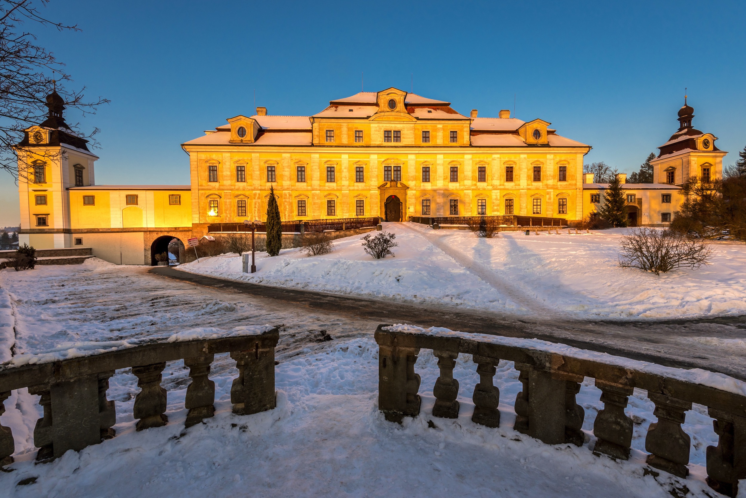 rychnov kolowrat castle snow