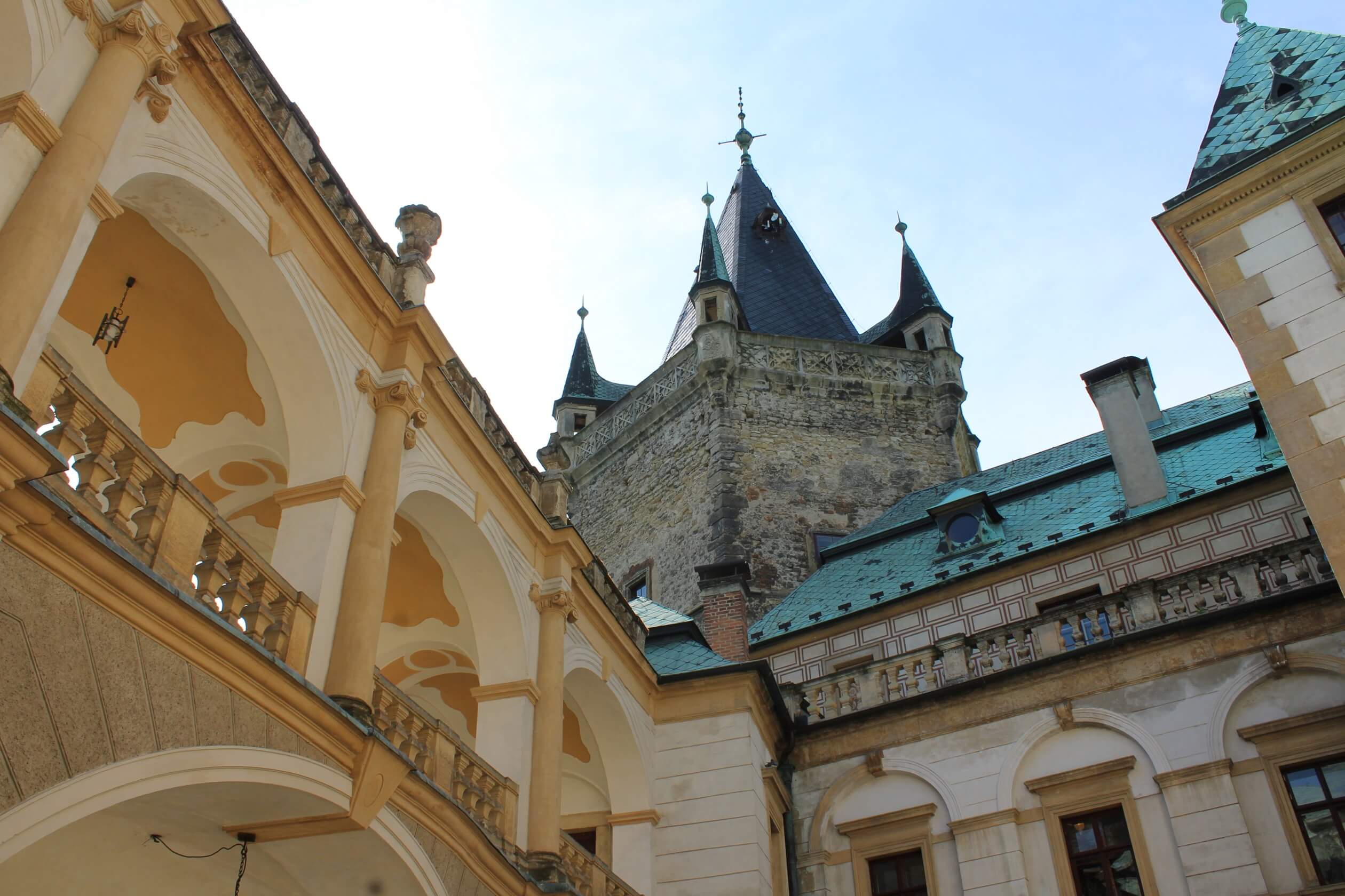 stranov castle czechia courtyard tower