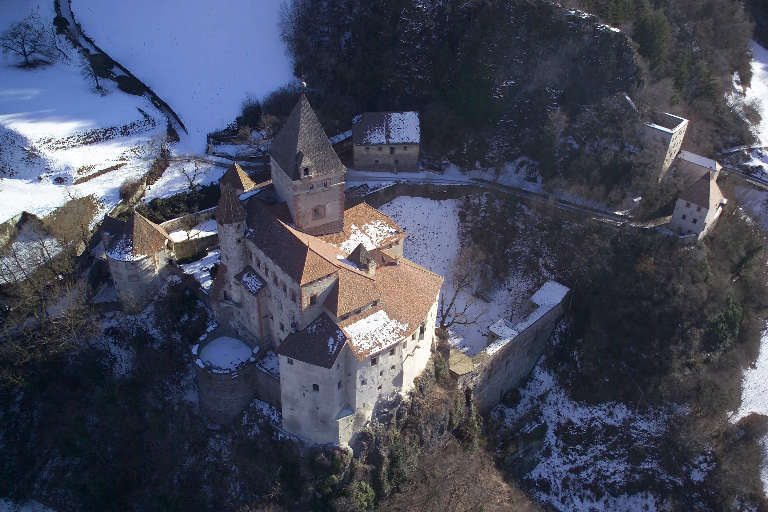 trostburg castle italy tyrol winter