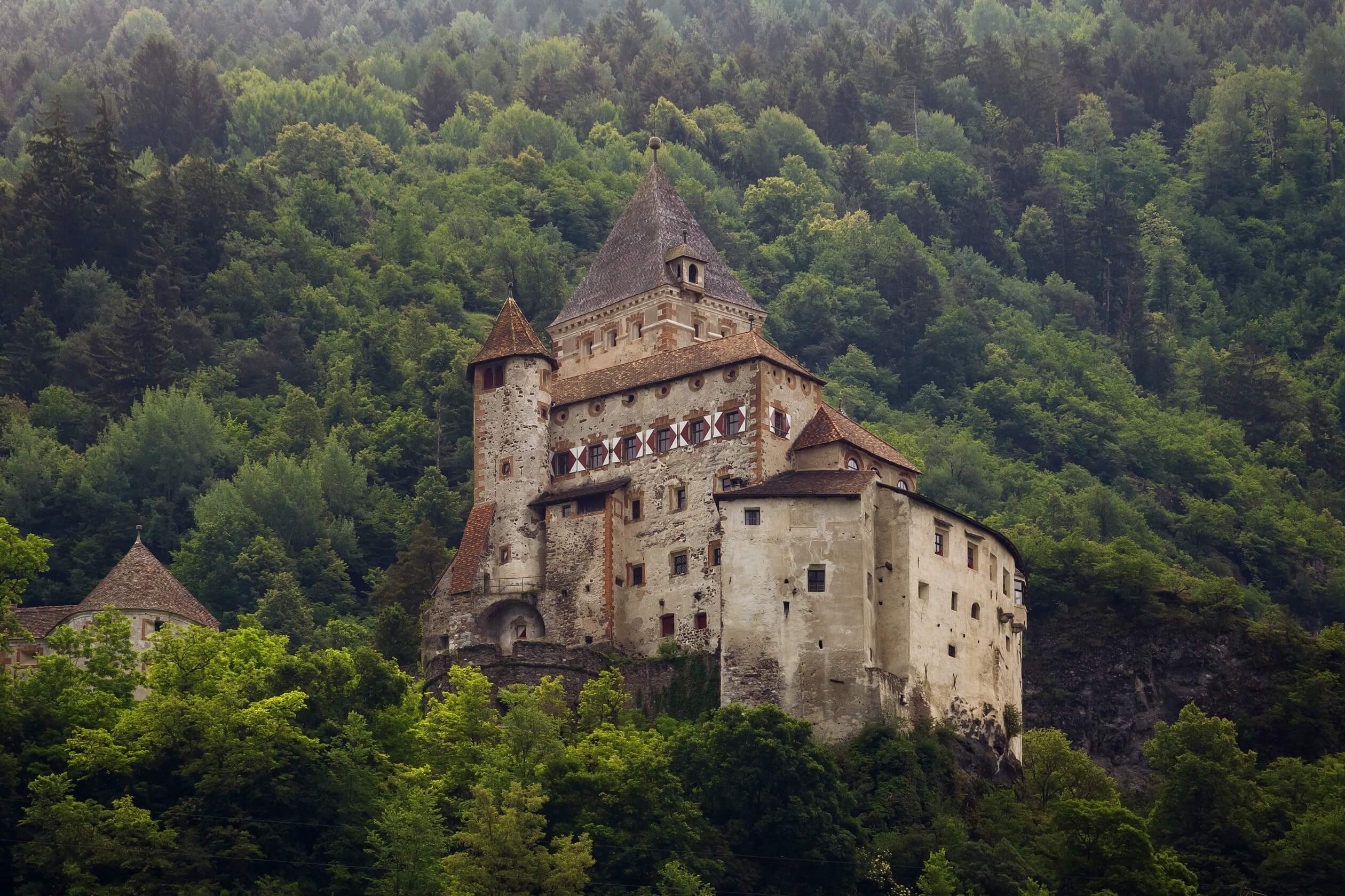 trostburg castle italy tyrol woods