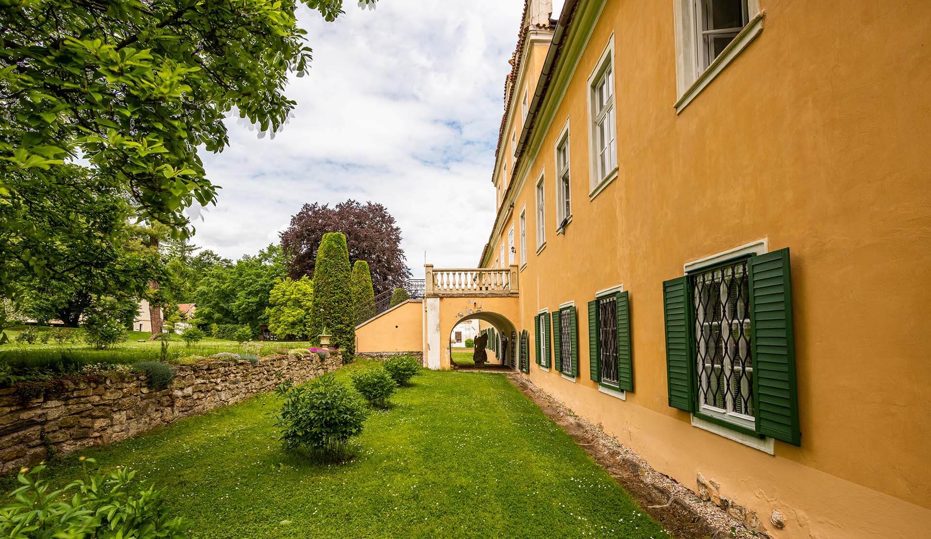 vilemov castle czech republic profile garden entrance