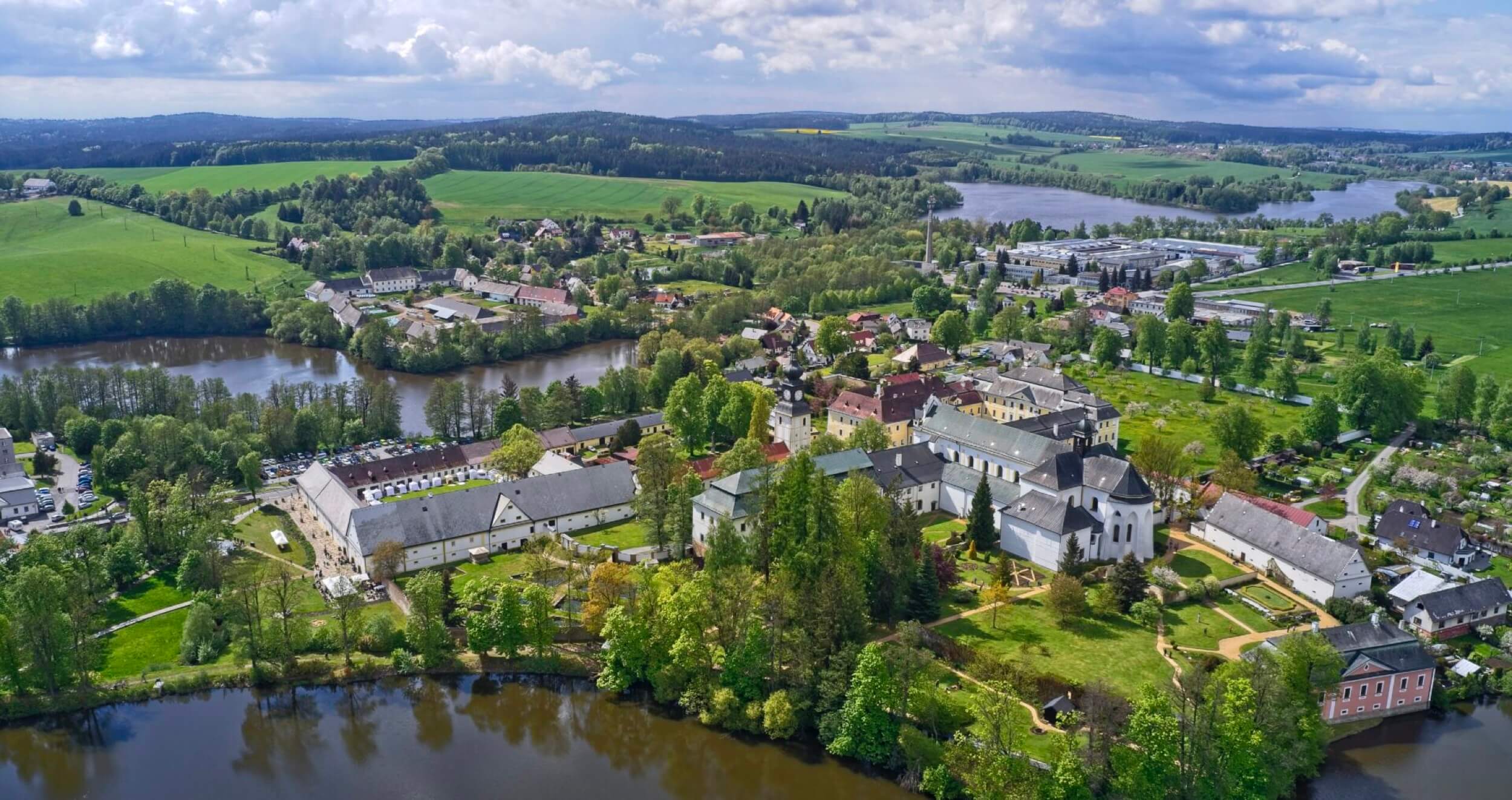 zdar nad sazavou castle from sky