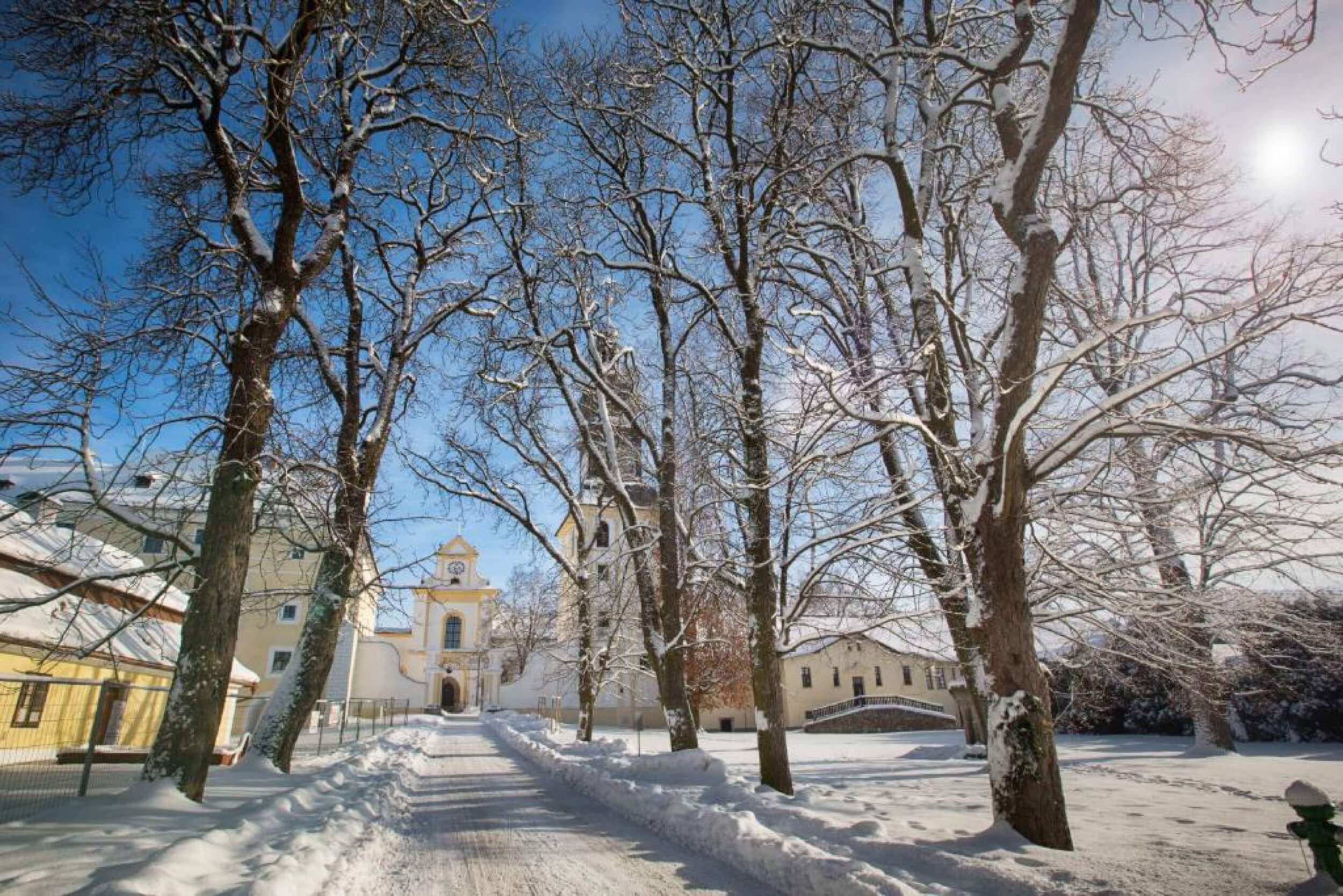 zdar nad sazavou castle snow