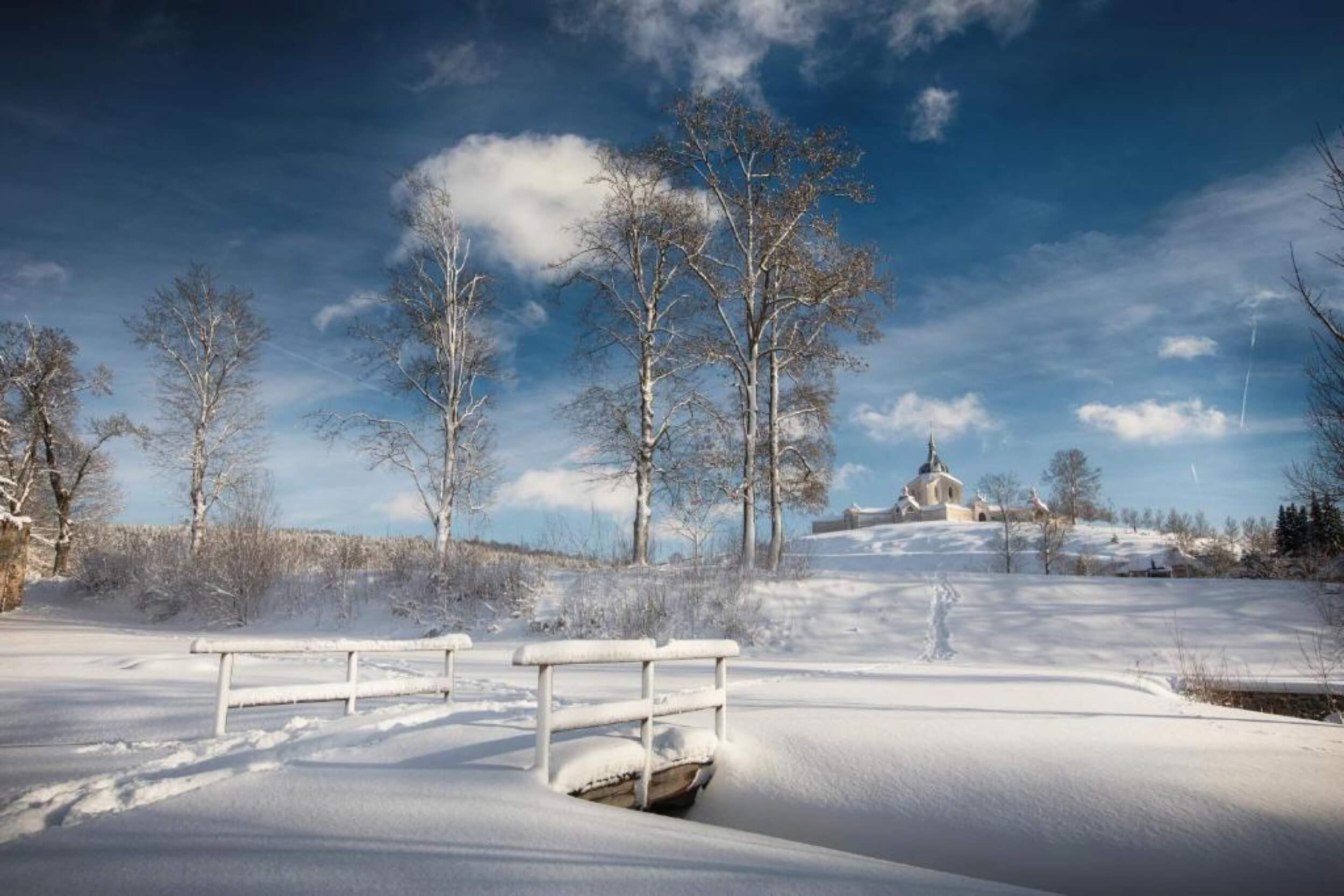 zdar nad sazavou castle winter time