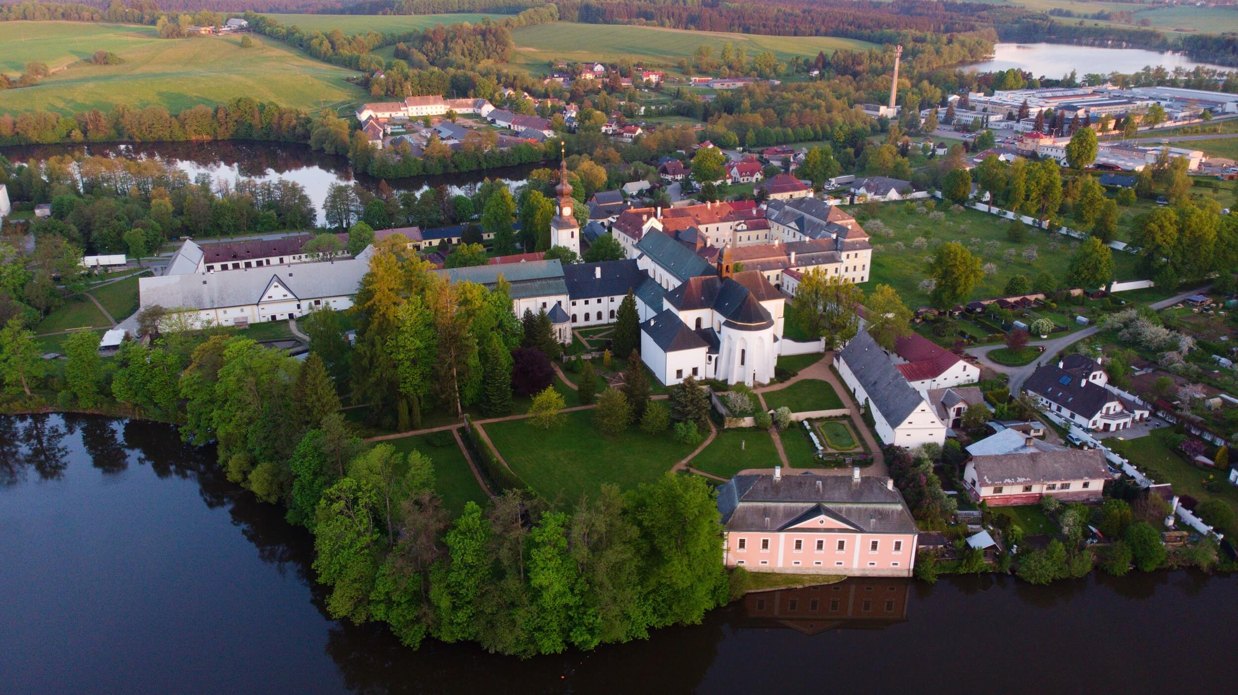 zdar nad sazavou drone view